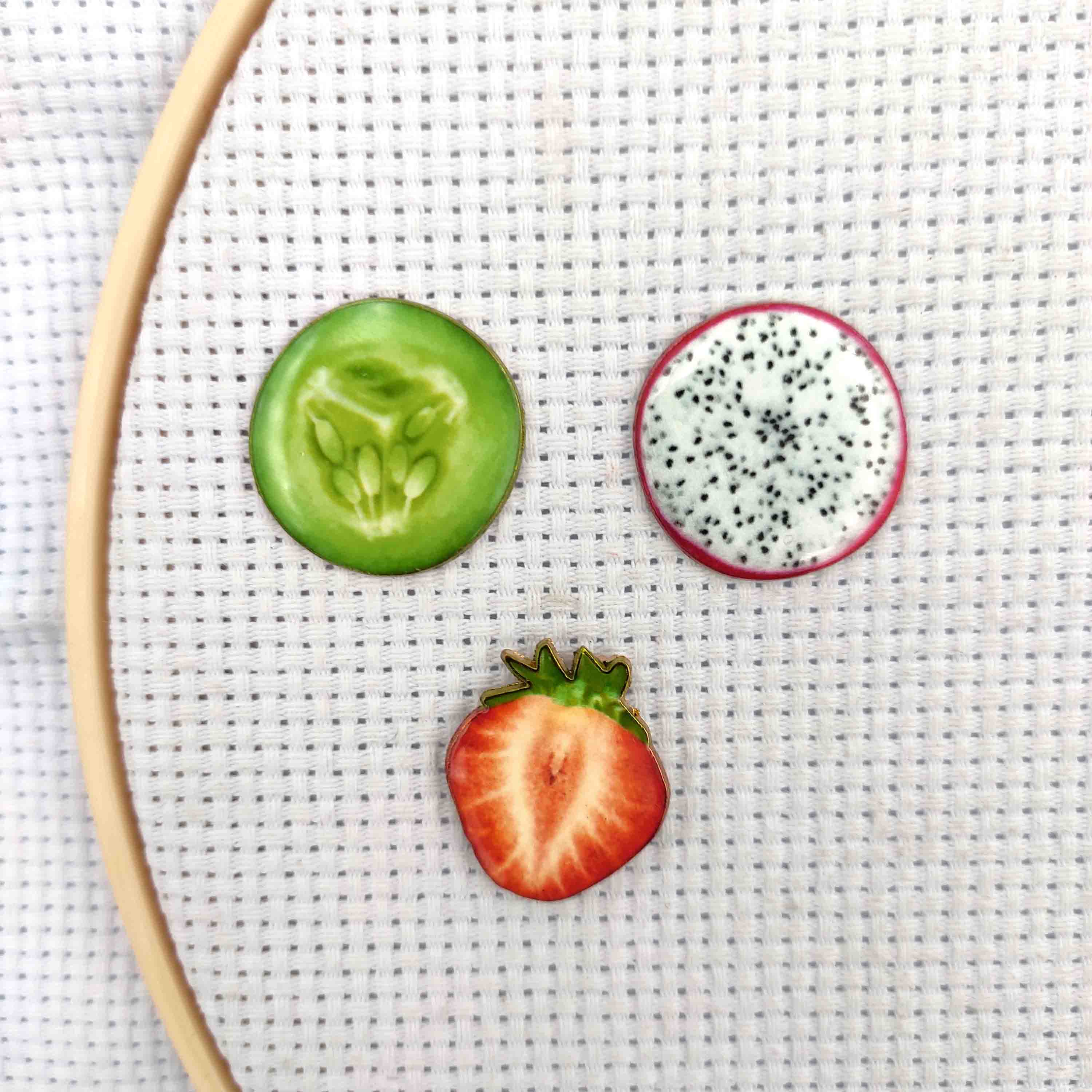Aguja Minder magnética, juego de 3 agujas de fruta, soporte magnético para alfiler, punto de cruz, proyecto de bordado, buscador de agujas DIY, costura: Verde militar