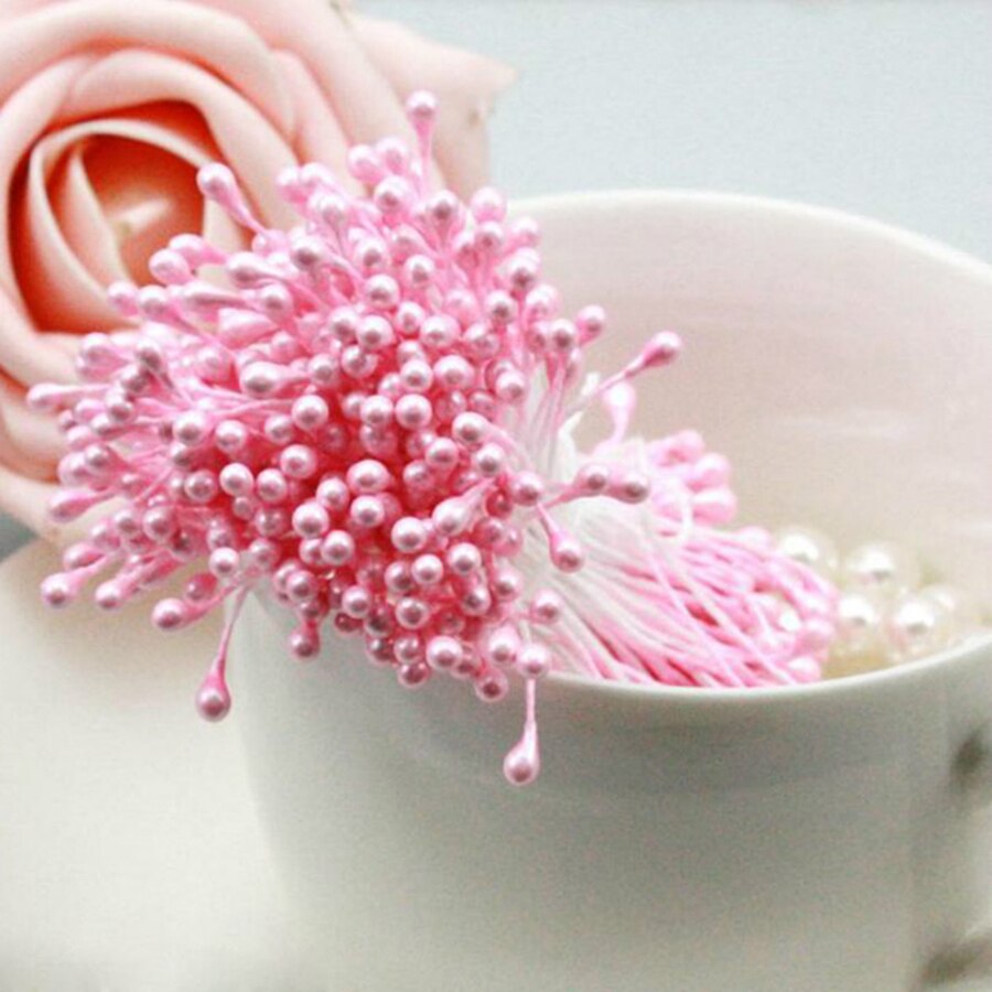 100 Stks/partij Kunstbloemen Meeldraden Parel Bloem Meeldraden Bloemen Meeldraden Voor Cake Mini Rose Bruiloft Decoratie Kunstbloemen