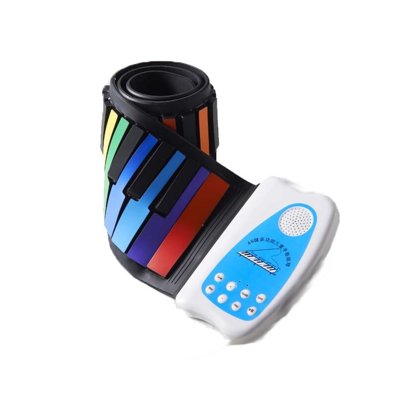 Multi estilo portátil 49 teclas de silicona Flexible enrollable teclado electrónico plegable de Piano para Niños Estudiantes