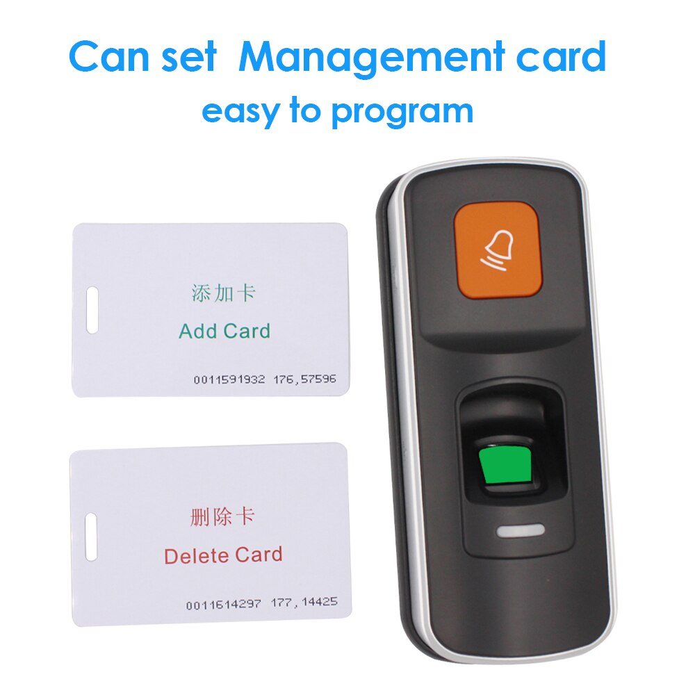 1000 User RFID 125KHz Access Control System Biometric Access Control Reader Fingerprint with Management card Support WG 26