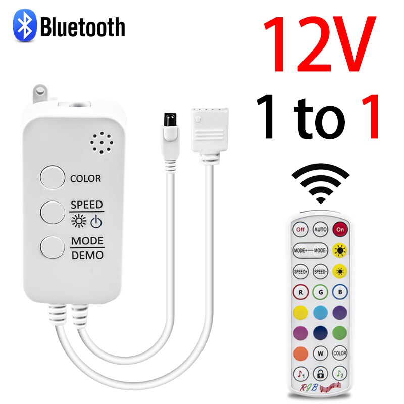 Bluetooth LED 12V Controller RGBW RGBWW RGB LED Strip Controller for RGB Strip Tape APP Music Color Dimmer Controller IR Remote: Bluetooth 4pin 1