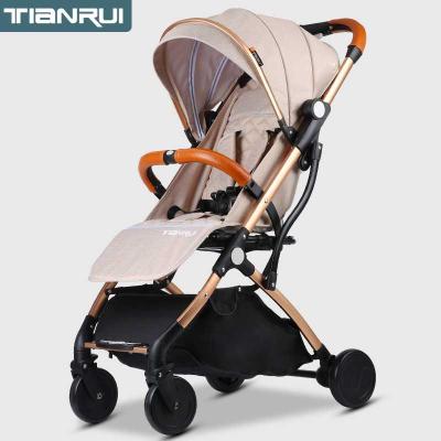 Mini poussette portable pour bébé, ultra légère, inclinable et pliable: Khaki
