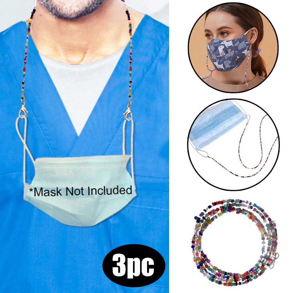 3Pcs Masker Lanyard Handy & Handig Veiligheid Masker Rest & Oor Houder Touw Hals Opknoping Masker Houder Sujeta Mascarillas salvaorejas