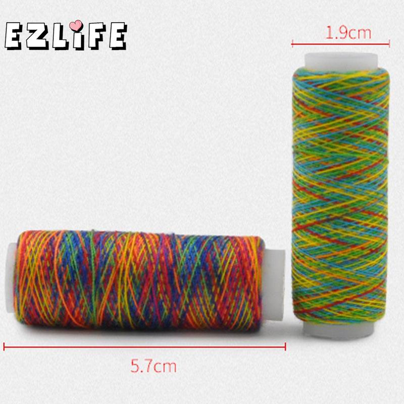 1Pcs Gradient Line Sewing Machine Line Rainbow Color Sewing Thread Hand Quilting Embroidery Sewing Thread