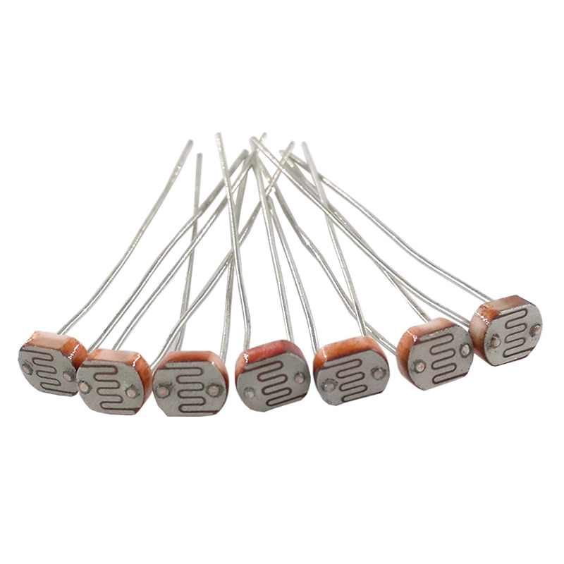 MCIGICM 50pcs 5516 5537 5528 5549 5539 light dependent photo resistor photoresistor resistor 5mm photosensitive resistance LDR