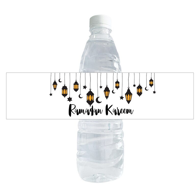 Ramadan Mubarak Water Fles Stickers Decor Islamitische Moslim Fles Etiket Sticker Eid Al-Fitr Party Decoratie Benodigdheden: L