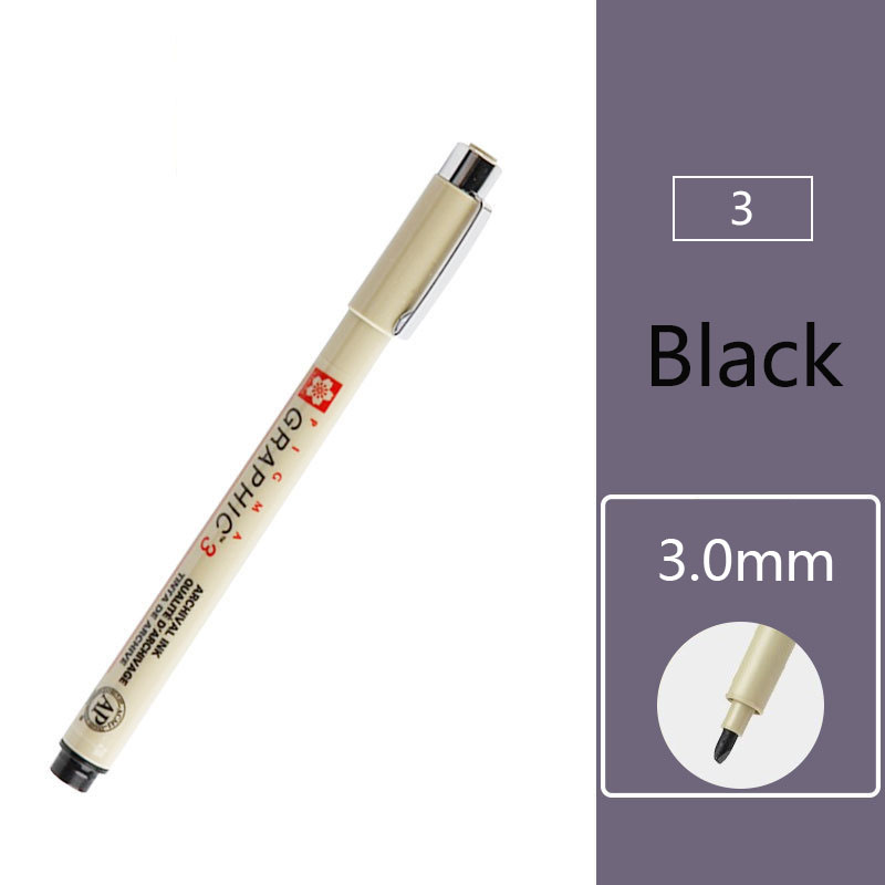 Waterproof Sketch Micron Comics Art Marker Pen Pigment Liner Water Based Drawing Handwriting School Office Japanese Stationery: 3
