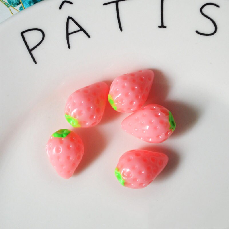 6pz mini Fragola Decorazione del Mestiere di DIY kit Forniture di Nuovo Arrivo Decorazione Forniture: rosa 6 pezzi