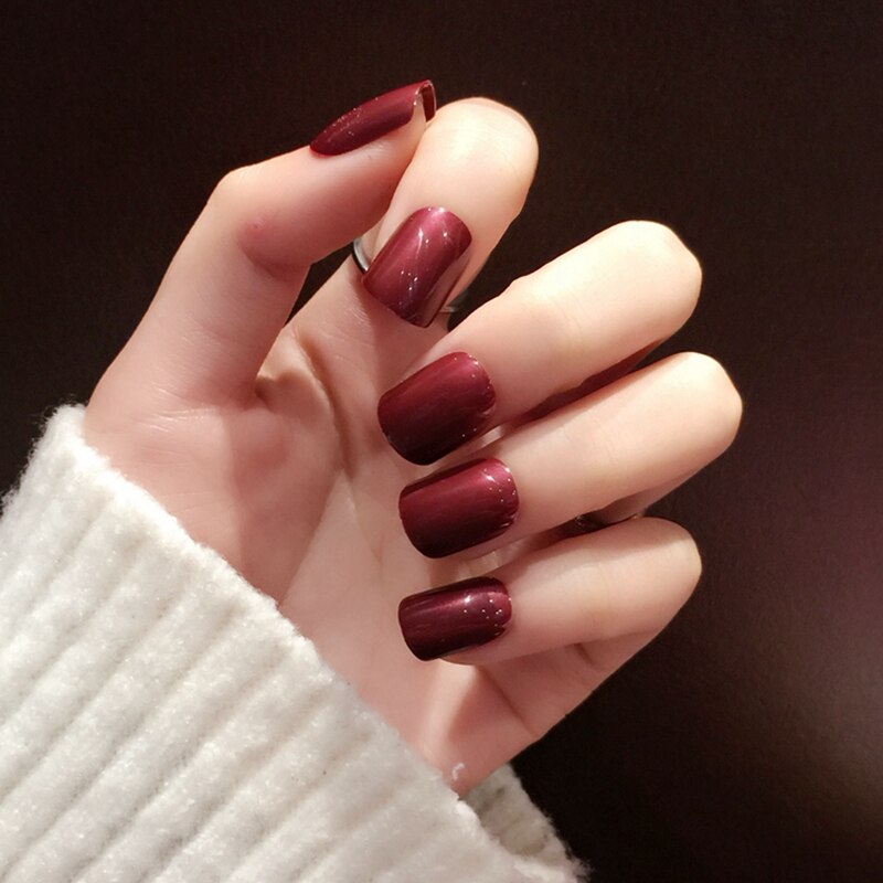 Neon Tip Druk Op Nagels Citroengeel Vierkante Zomer Nep Nagels Uv Gel Medium Lange Acryl Tips: Z818