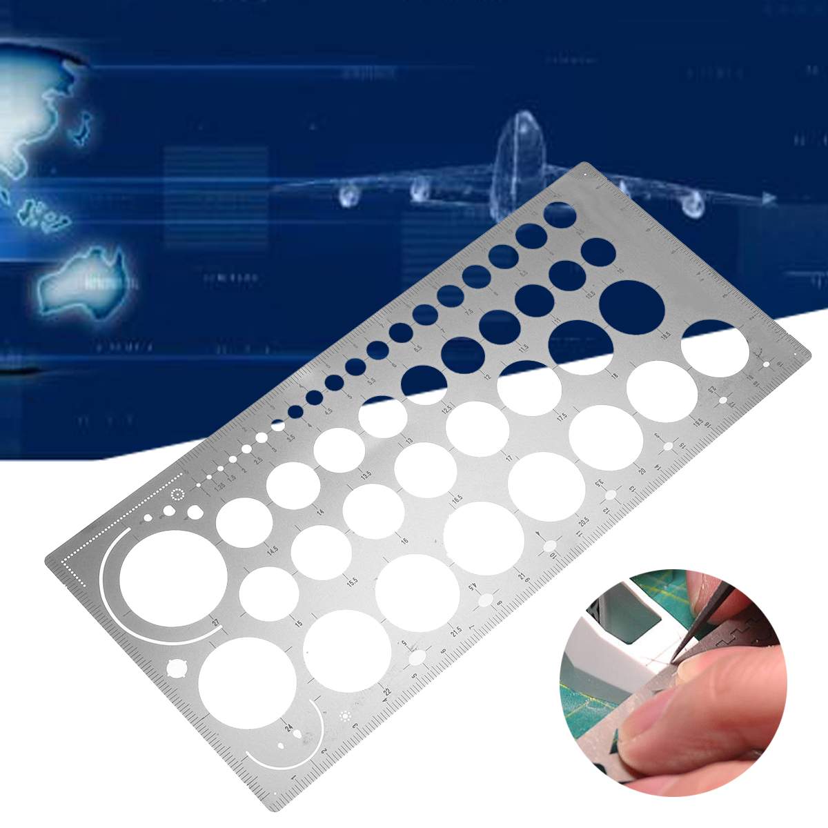 Photo Etching Tool Scribe Board Modeling Template Engraving Molding Line Board Metal Etching Template Model Craft Tool Supplies