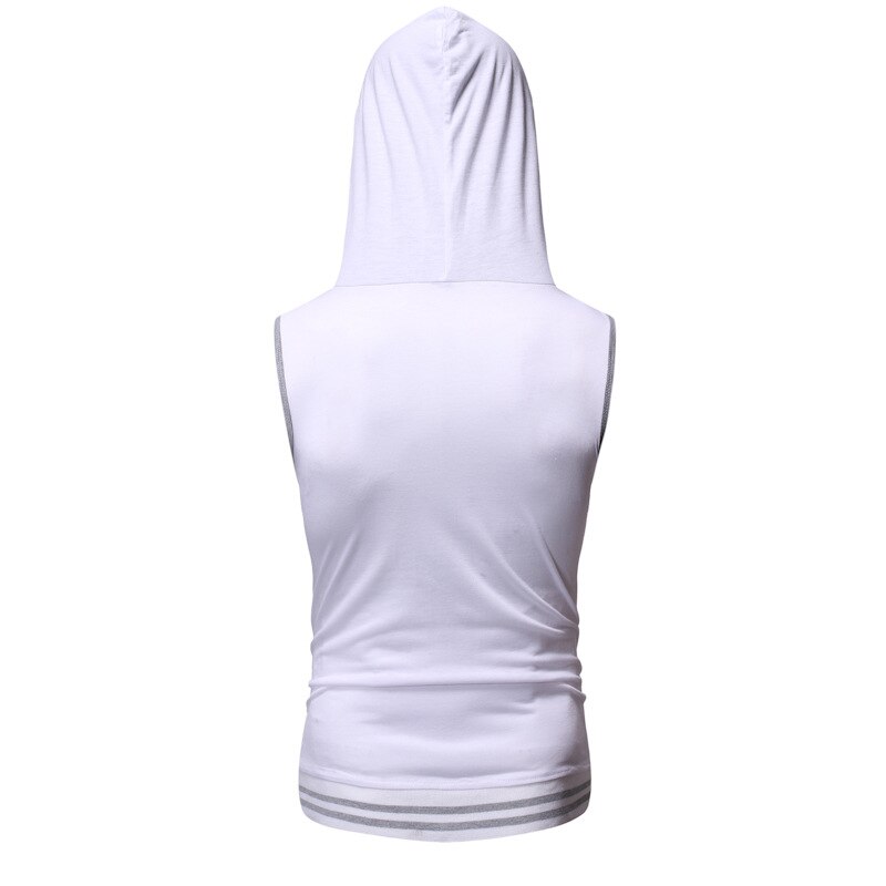 Hip Hop Heren Vesten Mouwloze Slim Fit Elastische Hooded Vest Mannen Casual Gilet Homme Rits Pocket Vesten Jas Vest XXL