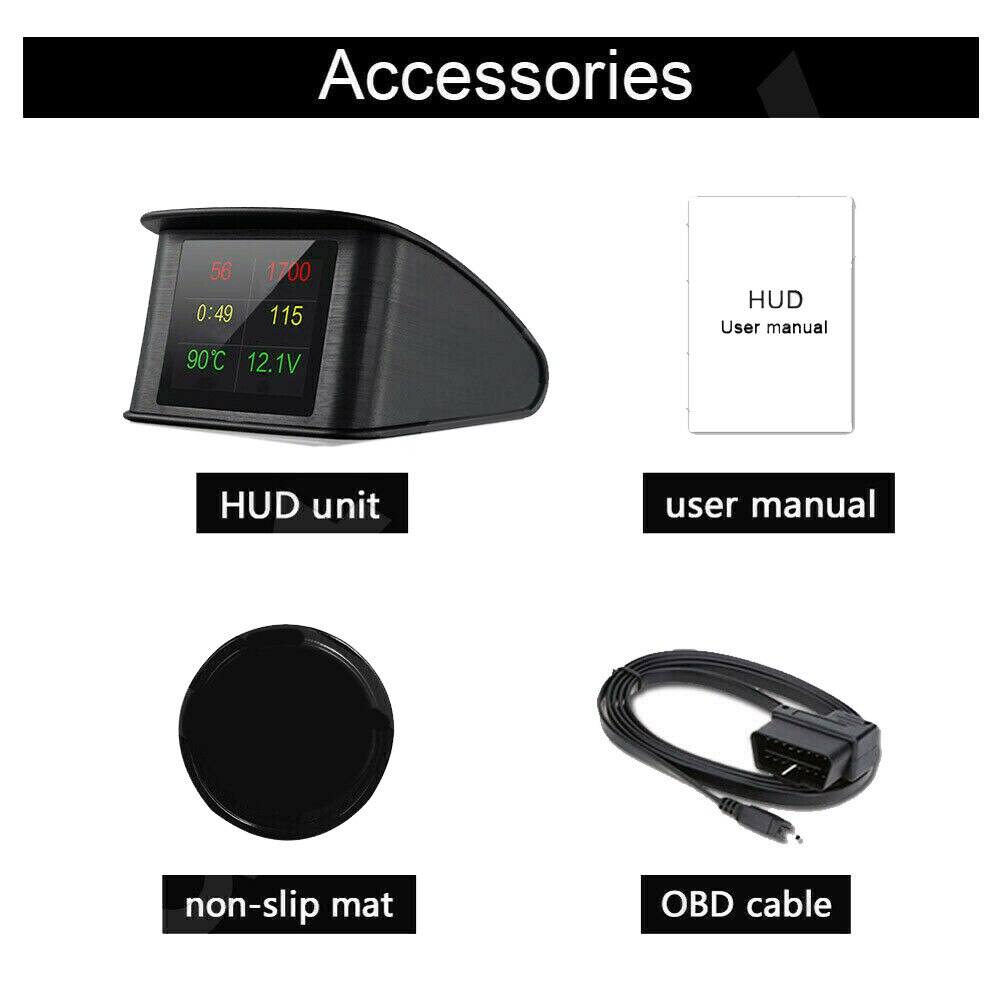 Pantalla inteligente TFT LCD para coche, distancia de conducción HUD, voltaje 40c + 80c