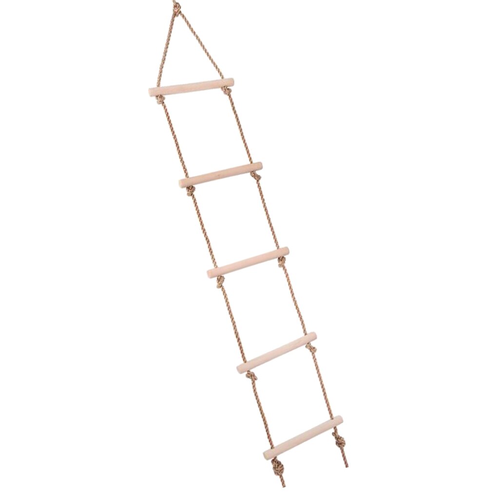 Kids Kinderen Indoor En Outdoor Speelhuisje Houten 5 Rungs Touw Klimmen Ladder Speelgoed Veiligheid Grappig Speelgoed