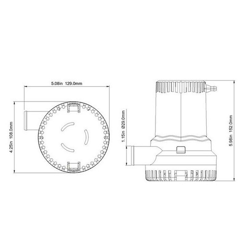 High Pressure Submersible Bilge Pump 12V 24 Volt Electric Water Pump Used In Boat Seaplane Motor Homes Houseboat 1500GPH 2000GPH