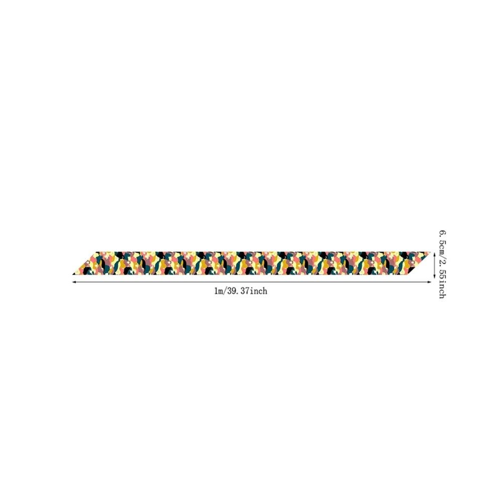 95cm*5cm Women Small Silk Long Scarf Irregular Printed Twill Skinny Scarves Hand Bag Ribbons Cloth Accessories