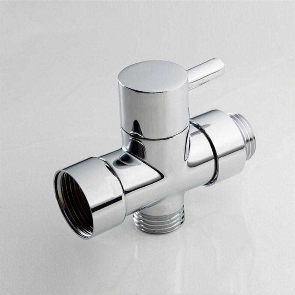 Messing 1/2 "7/8" Chrome T-adapter 3 Möglichkeiten Ventil für Füllung Winkel Bidet Umsteller Bad Wc Bidet sprayer Dusche Kopf Dusche