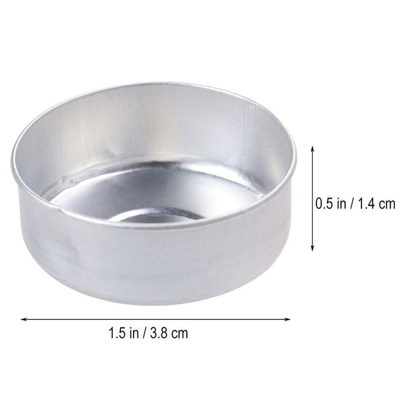 Boîtes pratiques en aluminium pour bougie, 100/200/300/500 pièces, boîte vide pour la fabrication de bougies, récipient vide pour bougie