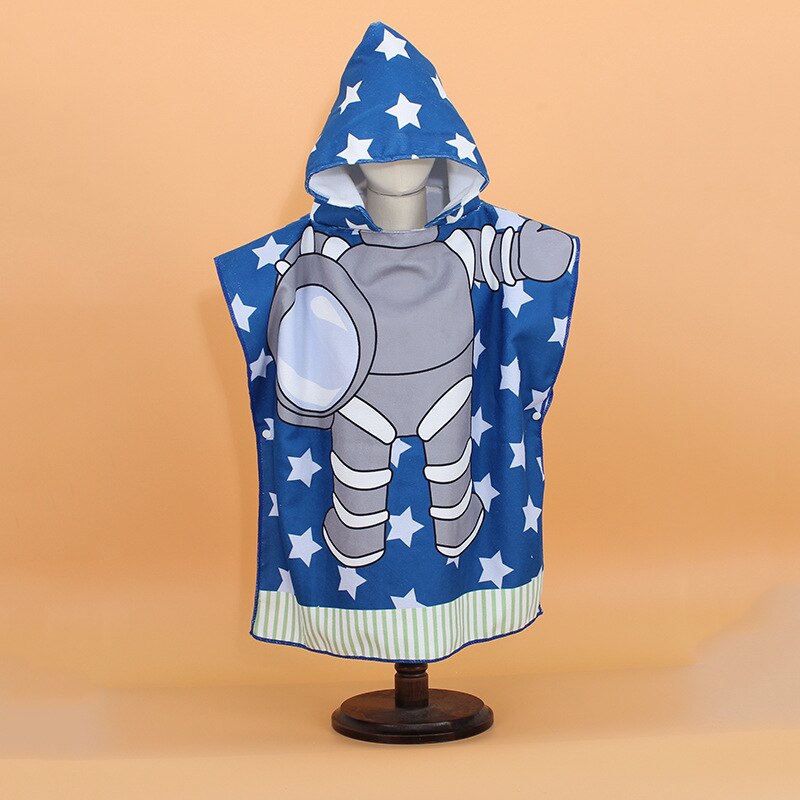 Poncho para niños y bebés, albornoz con capucha, Toalla de baño con capucha, toallas de baño de playa, Toalla de baño de secado rápido,: 09