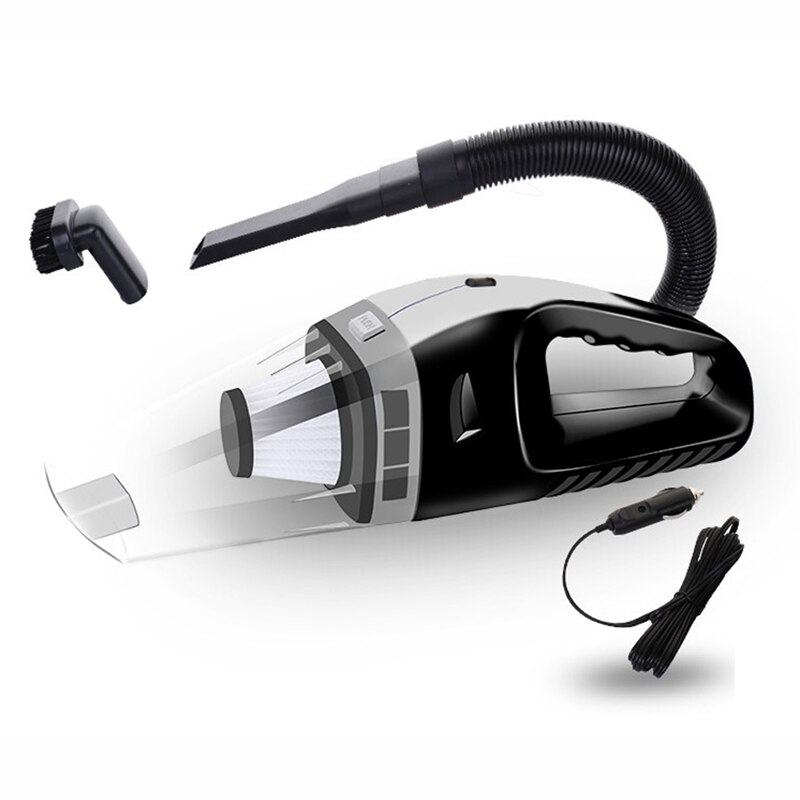 Hand Held 12V 120W Mini Car Vacuum Cleaner Suitable for Car Portable Vacuum Cleaner: White