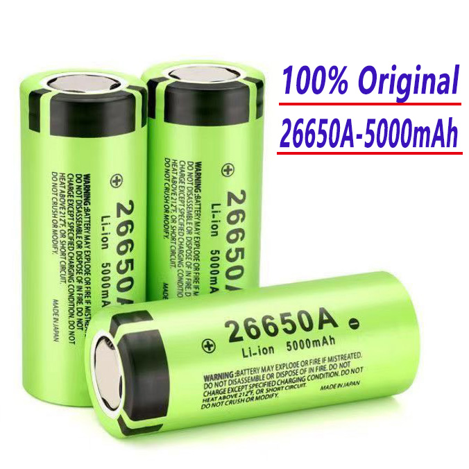 Ladattava Akku 26650 5000mAh 3.7V Li-Ion - Jedila - Suuri Kapasiteetti