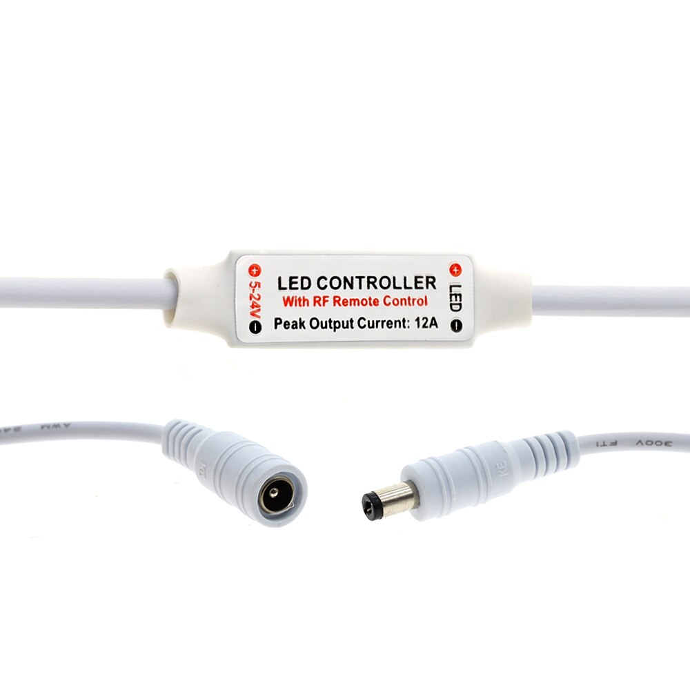 Led Strip Controller DC12-24V Dc/Draad Connector + 11key Rf Draadloze Controller Voor Enkele Kleur Led Strip