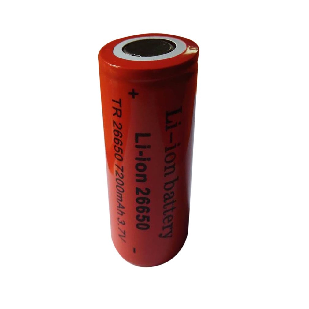 26650 3,7 v 7200mah batería recargable de Li-ion de uso para la linterna buena linterna de baterías rojo