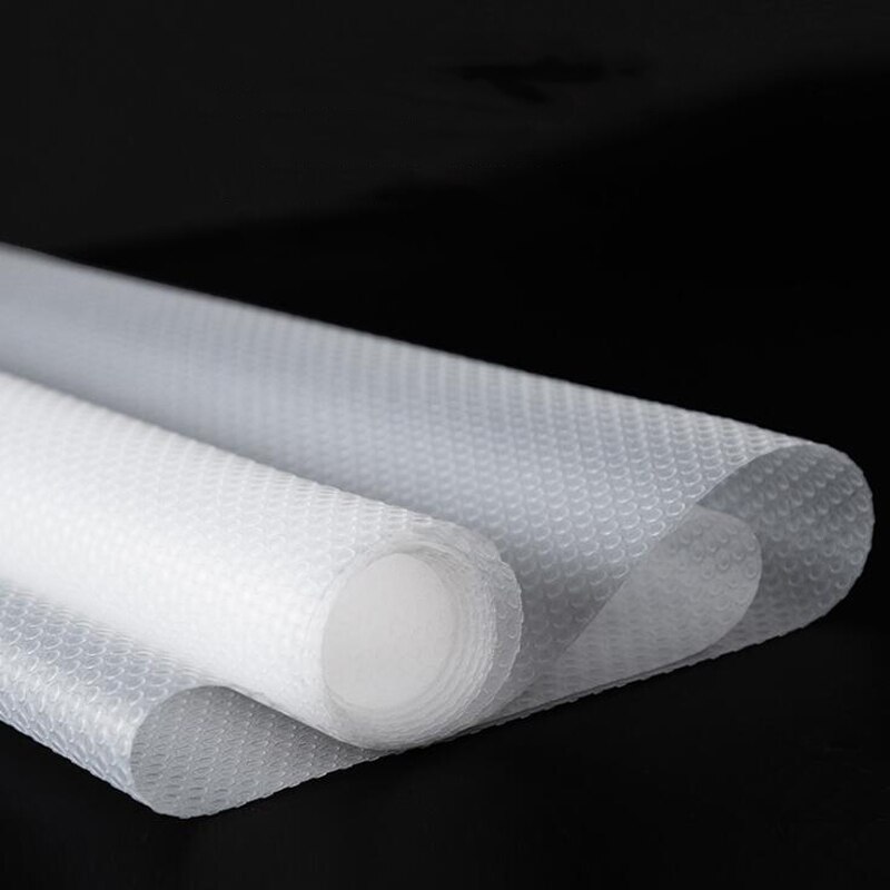 Genanvendelige gennemsigtige skuffemåtte skabsmåtter vandtætte støvtætte kontaktpapir fugtbestandige vaskbare hyldeskuffeforinger: Midterste (45 x 150cm)