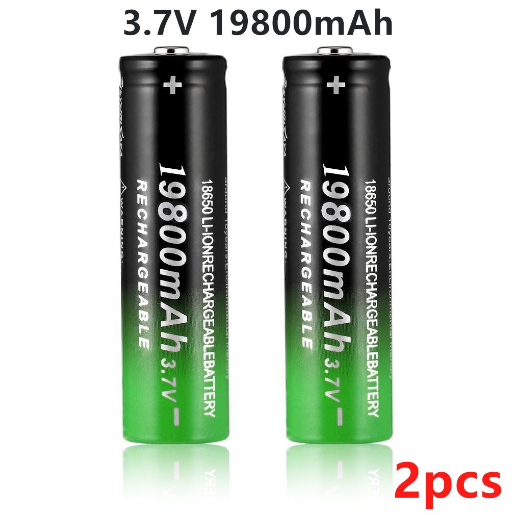 18650 litiumbatterier lommelygte 18650 genopladeligt batteri 3.7v 19800 mah til lommelygte + usb-oplader: Guld