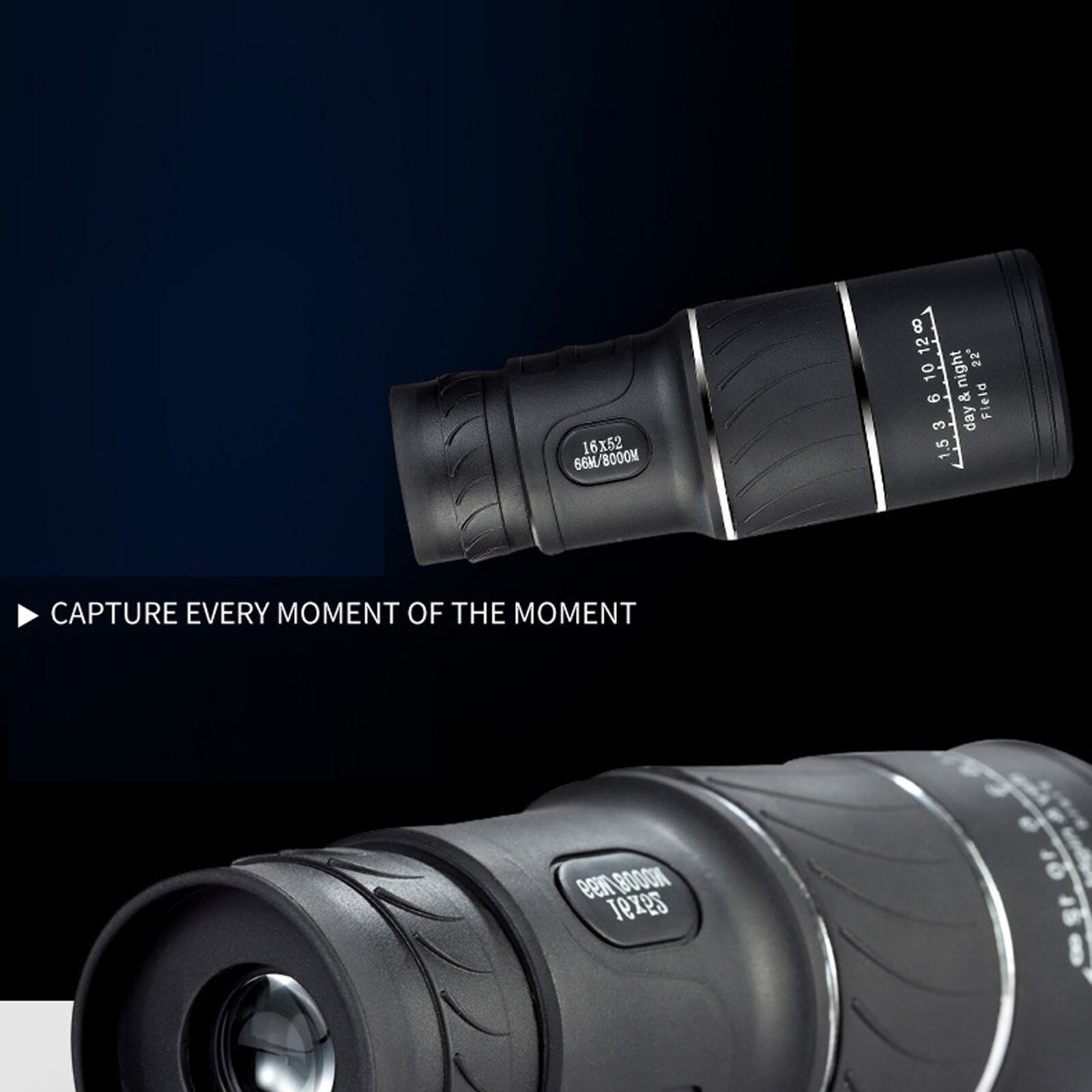 Day Low Night Vision Monocular Telescope 16x52 Monocular Dual Zoom Telescope