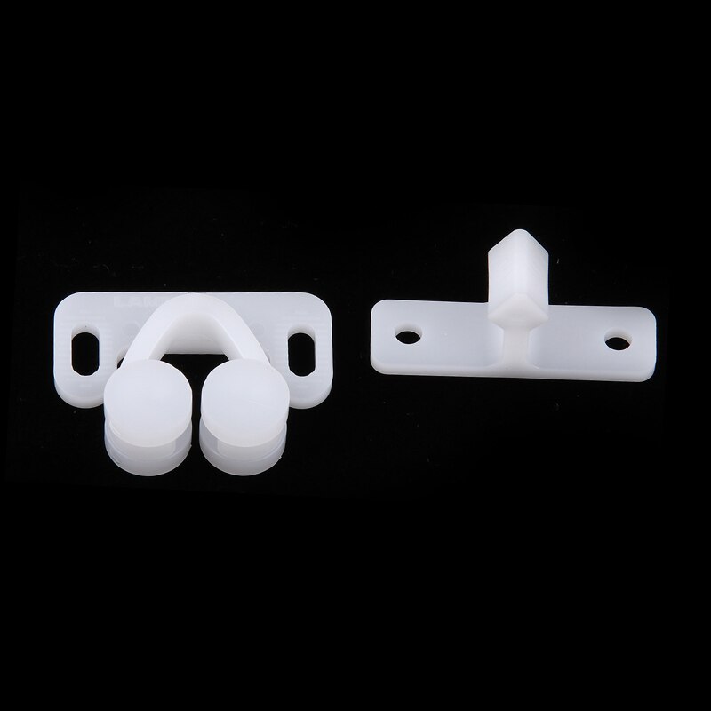 3 Set Door Roller Latch Catch White ABS Plastic Roller Catch Cabinet Door Drawer Ball Latch For Caravan RV Motorhome Etc