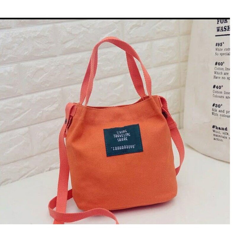 Xzp moda casual fresco arte menina cosméticos lona embreagem senhora tote bolsa de compras sacos pequenos sólidos sacos de ombro para meninas