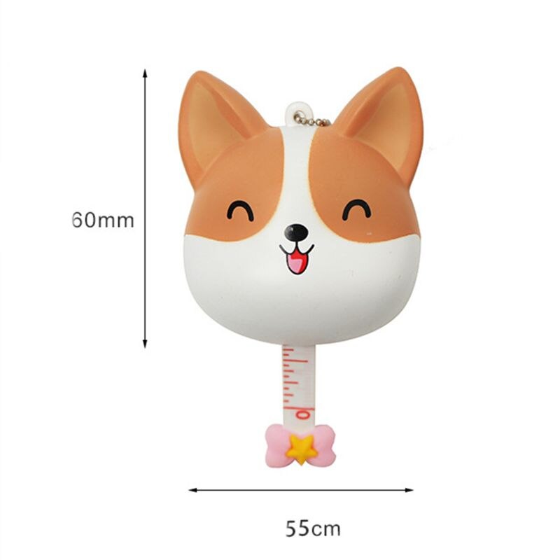 Draagbare cartoon intrekbare liniaal centimeter/inch rolmaat mini liniaal