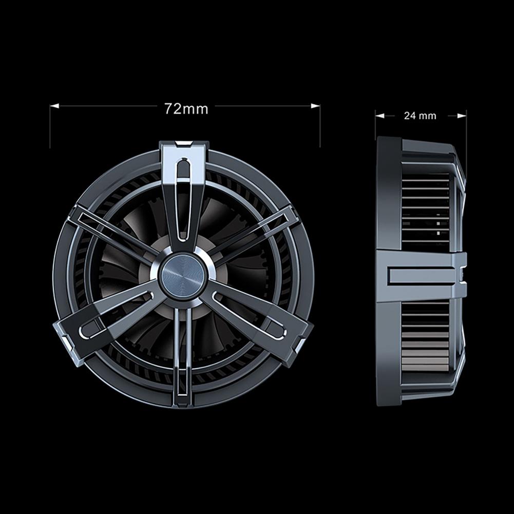 X12 Telefoon Koelventilator Quick Cooling Mute Rgb Koel Licht Magnetische Halfgeleider Veel Compatibele Game Cooler Radiator Voor Smartp