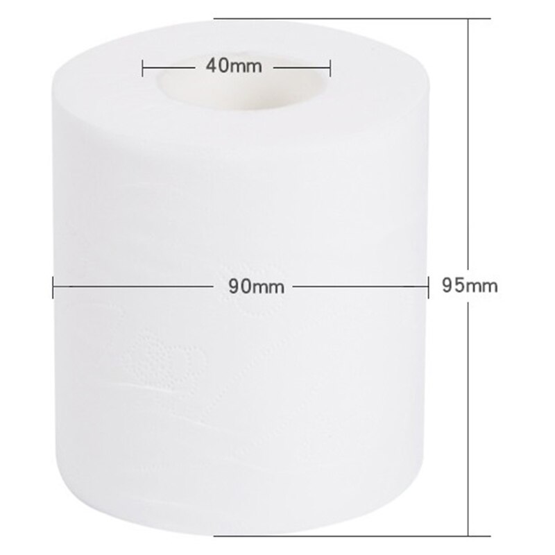 20 rolos de papel higiénico branco macio, papel dos rolos da família, 4-camadas de tecido higiénico, toalha de papel suave do tecido do banho