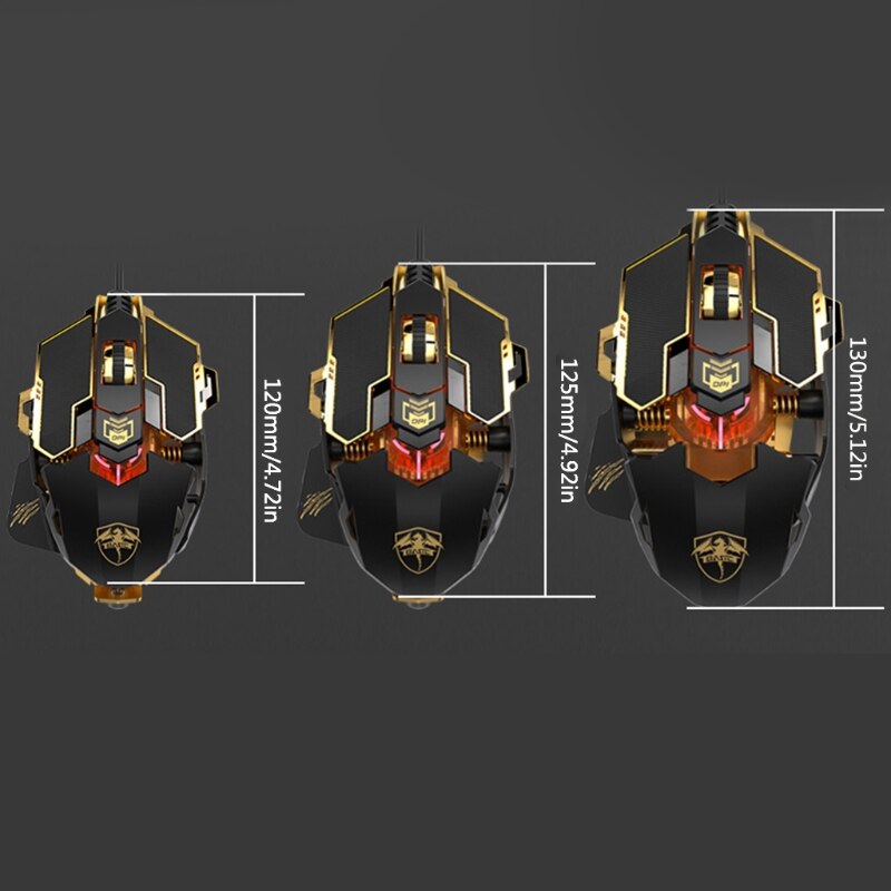 4 Gear DPI Adjustable Wired Programmable Mechanical Mouse RGB LED Breathing Light Gaming Mouse Computer Laptop Accessory