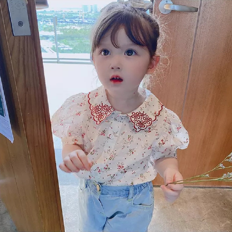 sommer Neue Mädchen Floral Bluse Kinder Baumwolle ... – Grandado