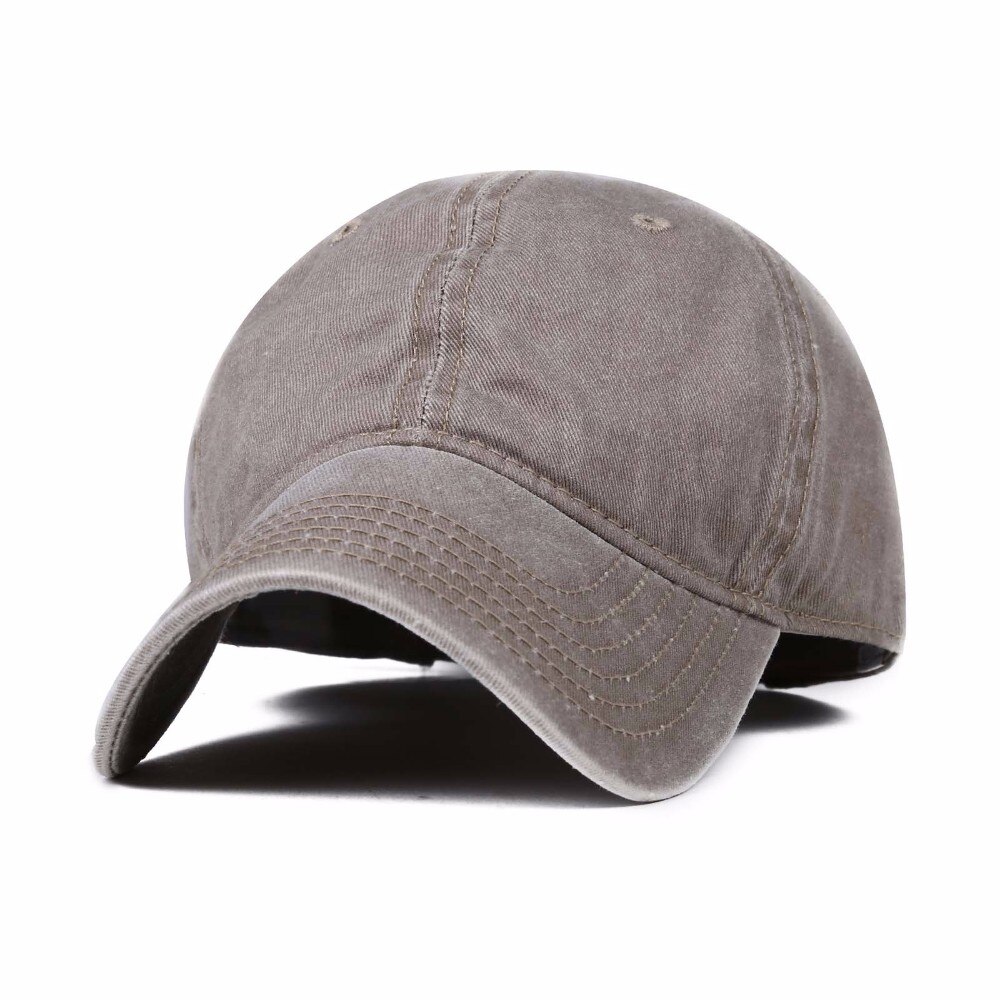 Baseballcaps justerbar caps for menn fritidshatter ensfarget snapback sommer høst lue caps: Khaki