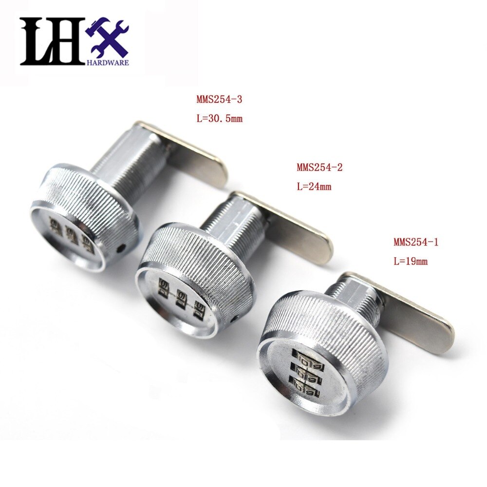Hardware Three Size 3 Code(0-9) Convenient Combination Locks Password Security Lock For Box Cabinet Cerradura