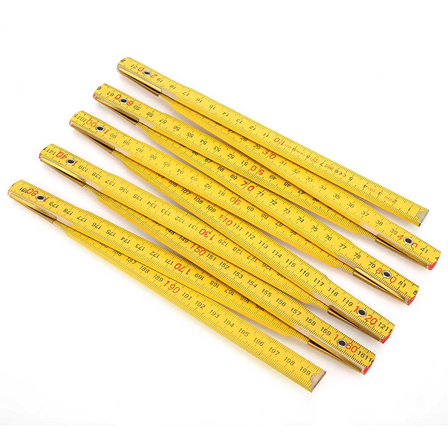 Carpenter Carpenter Tools Portable Carpenter Wooden Folding Ruler 2m / 6 6ft 10 Folds Wooden Yard Stick Ruler Electronic