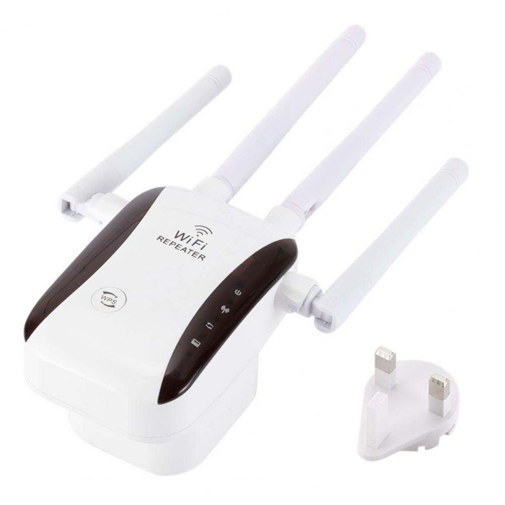 Wide Application Lightweight 300Mbps Shock-proof WiFi Signal Enhancer for Home:  UK Plug