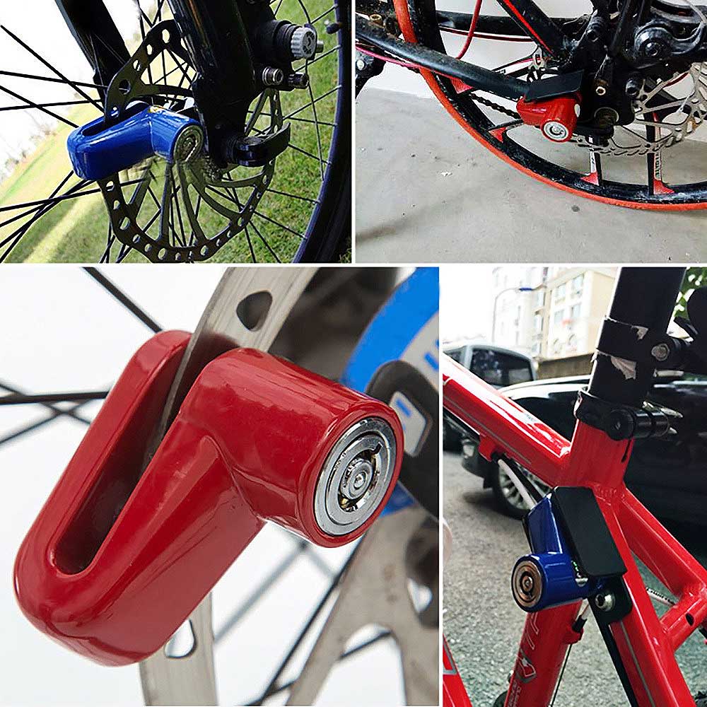 Motorfiets scooter antidiefstal remschijfslot voor fiets fietswiel schijfslot motorfiets veiligheidsremslot eenvoudig te gebruiken 3 kleuren