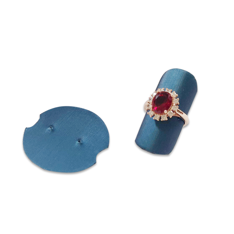 Lot 3 sztuk stojak do prezentacji pierścionków uchwyt arkusz kolczyk pierścienie Rack kolczyki przechowywania Organizador De Joyas Para Colgar Anillo: blue smooth leather