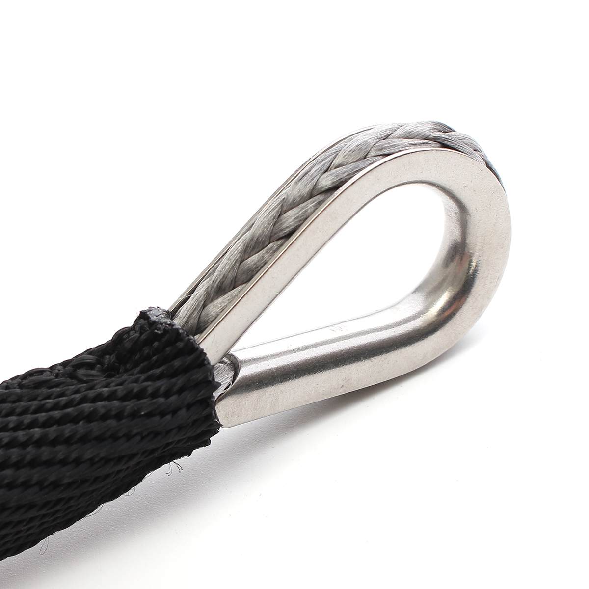 15M 7700LBs Synthetische Winch Touw Lijn Kabel Met Schede Atv Utv Kaapstander Grijs Sleepkabel Auto Wassen Onderhoud Auto string