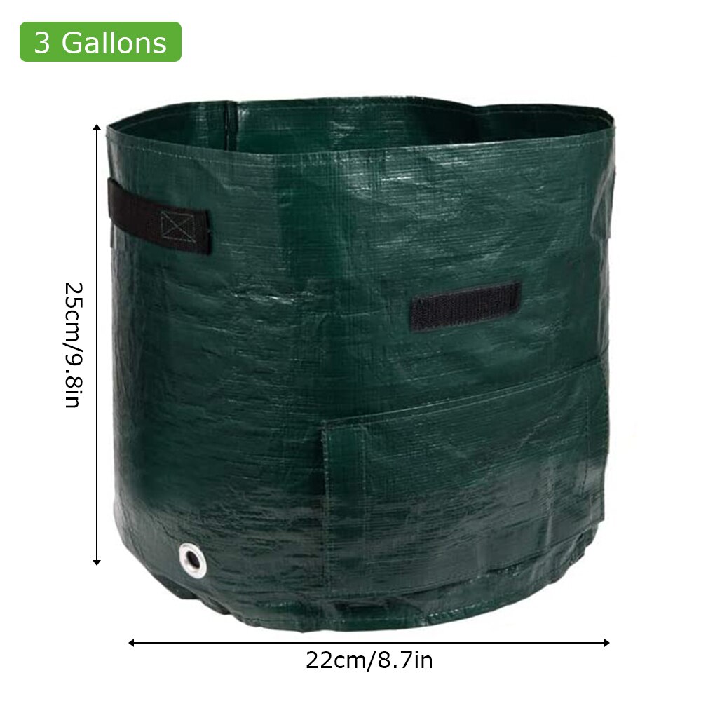 Garden Plant Growth Bag Potato Strawberry Greenhouse Vegetable Planting PE Bag Moisturizing Vertical Grow Bag Seedling Pot: 3 gallons