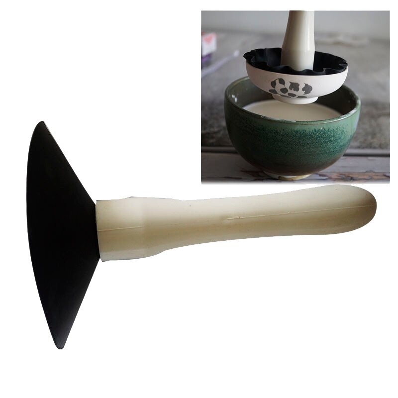 Modeling Tool Pottery Ceramic Sucker Suction Cup Dip Color Glazing Tool Dip Plate Glaze Clip Rubber Diy Polymer Clay Tools