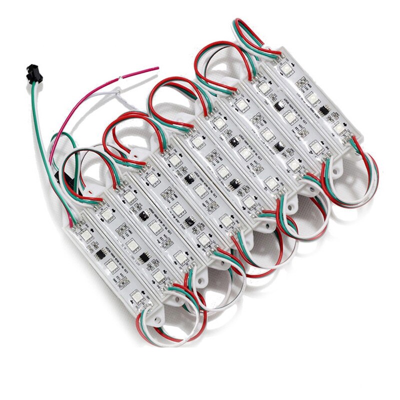12 full colour led module waterdicht 1903icmodule 3 rgb puntregeling 5050 kleur 2811ic