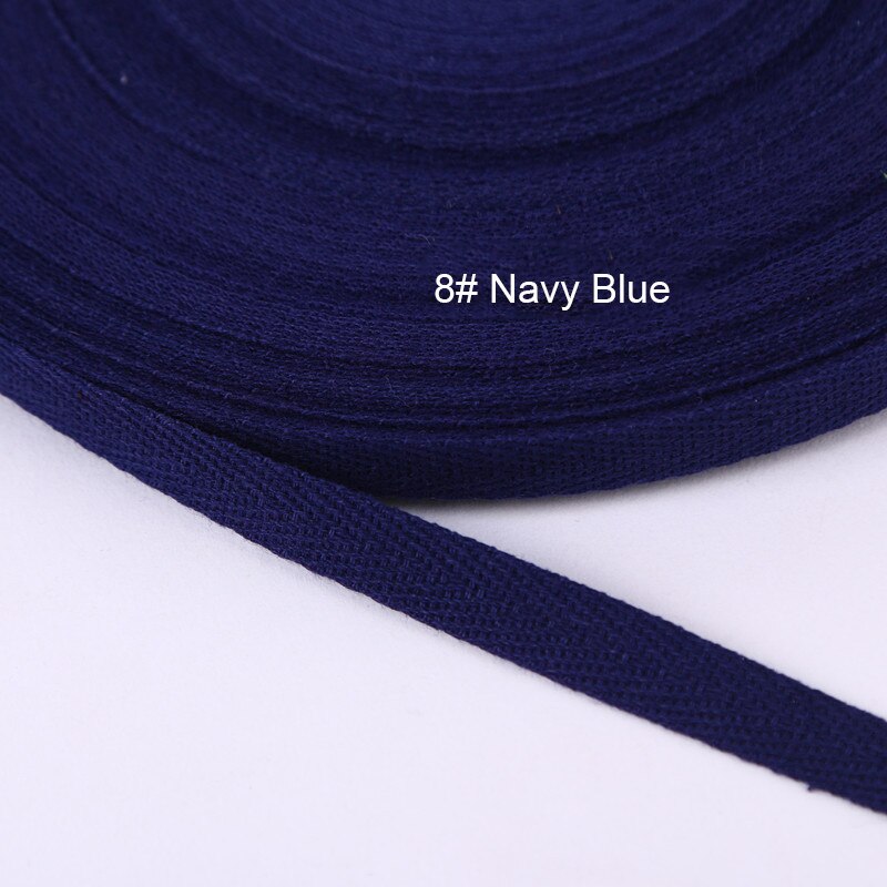 50 Yards/Roll 20mm Cotton Ribbon Herringbone Twill Bias Binding Tape For Bag Clothing Strap Handmade Garment Sewing 37 Colors: 8 navy blue 20mm
