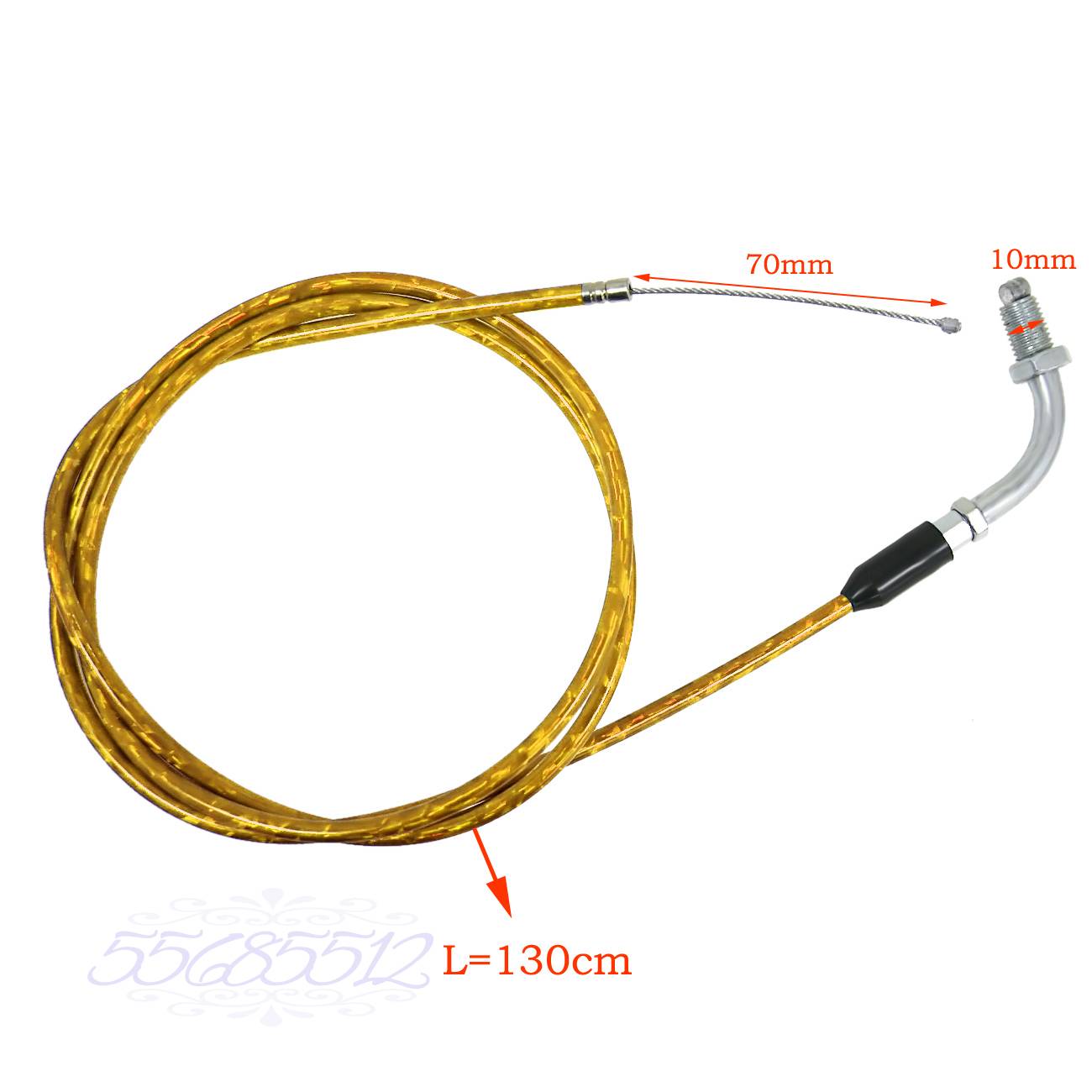 Yellow 130cm Throttle Line Fit 49cc 60cc 66cc 80cc Motorized Bicycle