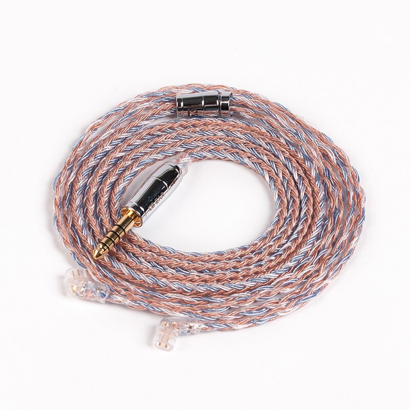 KBEAR 16 Core Upgraded Silver Plated Copper Cable 2.5/3.5/4.4MM With MMCX/2pin/QDC TFZ For KZ ZS10 ZSN Pro ZSX BLON BL-03 V90: 4.4 QDC