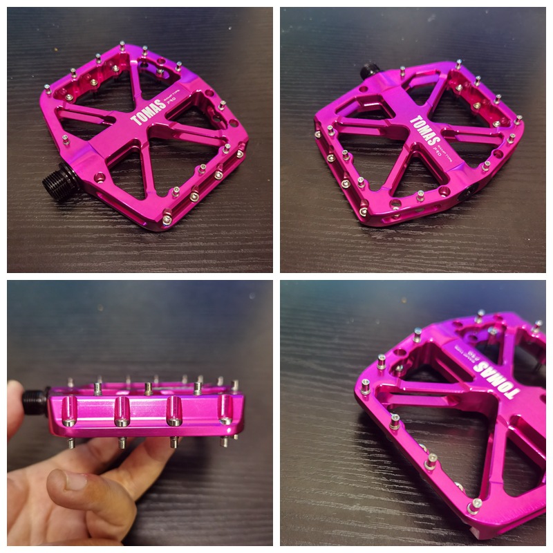 Ultra-light Mountain Bike Pedals CNC Aluminum Alloy Polished 3 Bearing Pedals Downhill Dirt Bike Anti-slip Bicycle Pedals